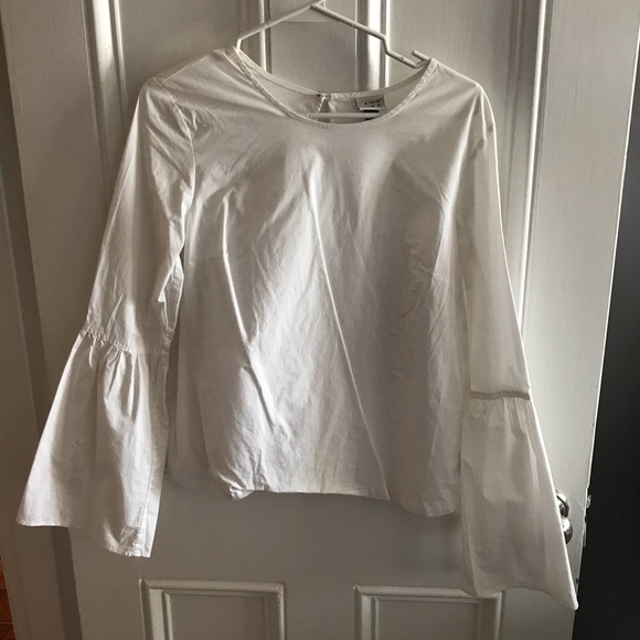 a new day Tops - White Blouse with Bell sleeves